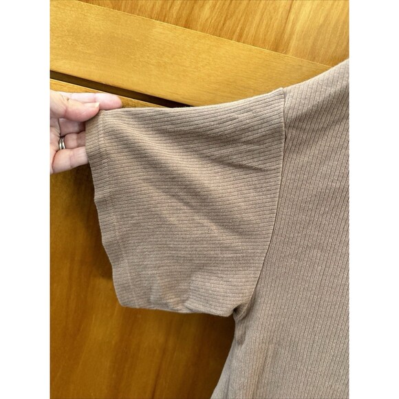 Kikiberry Lounge Sleep Set L Chocolate Brown Top Shorts Stretch Drawstring - Picture 6 of 14